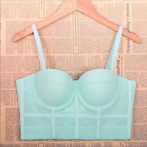 Summer Corset Crop Top AQUA
